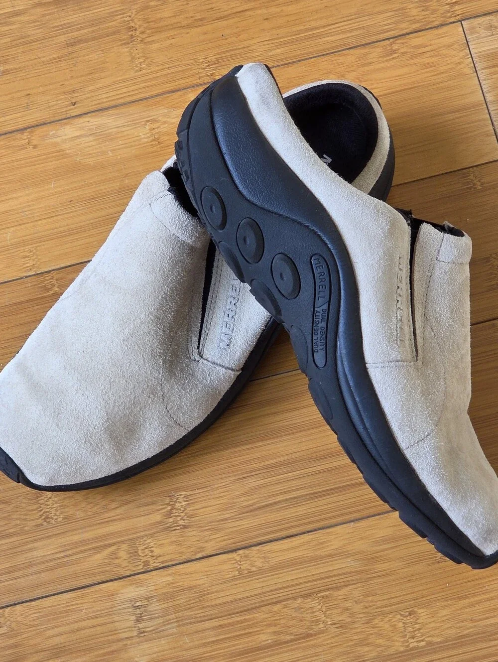 Merrell Jungle Slide Men’s Slip On Shoes 10.5 Classic Taupe Suede Leather